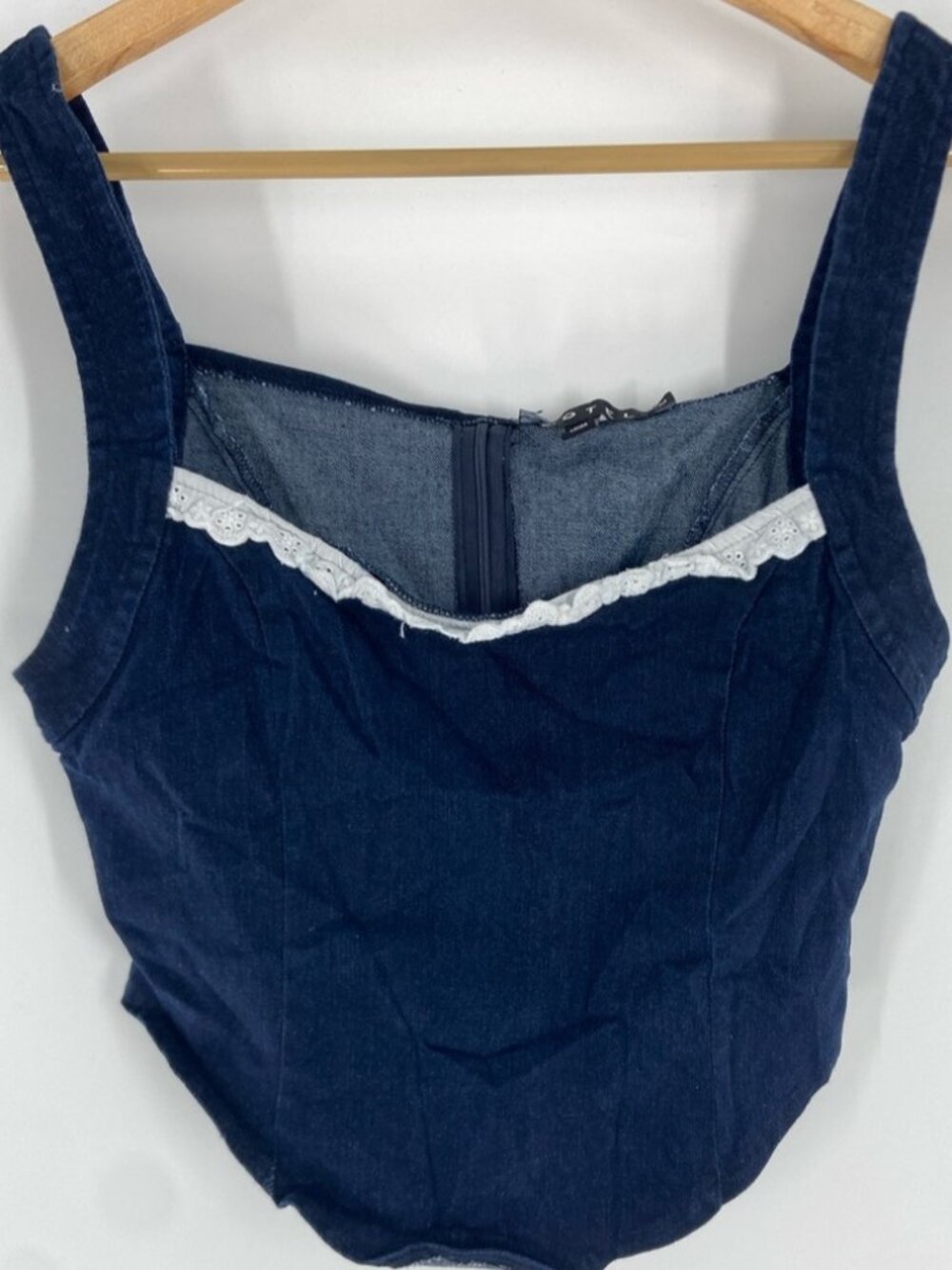 Blue Crop Tank Top Size M Gently Used☪ - Picture 1 of 2